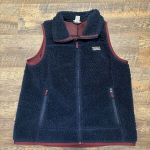 VINTAGE L.L Bean Deep Pile Full Zip Vest Fleece Sweater sz X-LARGE Adult